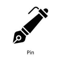 penna vettore solido icona design illustrazione. opera nel progresso simbolo su bianca sfondo eps 10 file