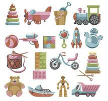 bambini giocattoli per ragazzi e ragazze, puzzle e orso vettore
