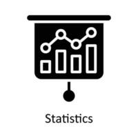 statistica vettore solido icona design illustrazione. opera nel progresso simbolo su bianca sfondo eps 10 file