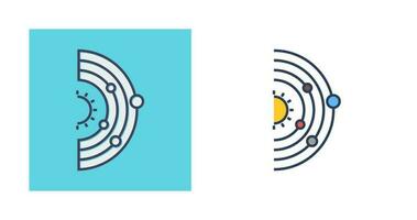 solare sistema vettore icona
