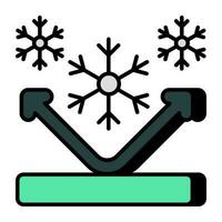un' unico design icona di neve resistente vettore