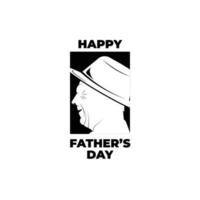 Il padre di giorno logo design ispirazione. silhouette padre logo modello. vettore illustrazione