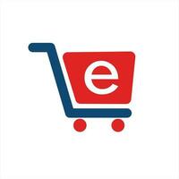 shopping carrello logo disegno, carrello icona vettore, e-commerce logo vettore