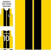 banda linea verticale giallo e nero concetto vettore maglia modello modello per stampa o sublimazione gli sport uniformi calcio pallavolo pallacanestro e-sport Ciclismo e pesca gratuito vettore.