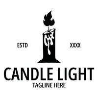 candela leggero Vintage ▾ logo illustrazione vettore