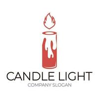 candela leggero logo design modello illustrazione vettore