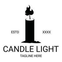 candela leggero Vintage ▾ logo illustrazione vettore