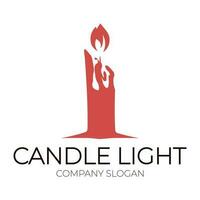 candela leggero logo design modello illustrazione vettore