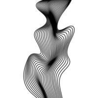 disegno in bianco e nero astratto 3d sfondo geometrico con illusione ottica vettore
