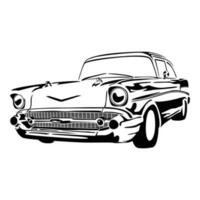 Vintage ▾ auto silhouette design. retrò automobile icona, cartello e simbolo. vettore