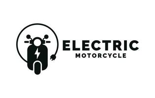 elettrico motociclo logo design vettore