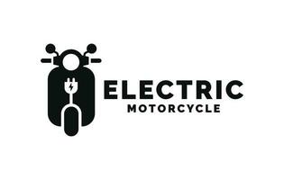 elettrico motociclo logo design vettore