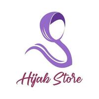 hijab memorizzare logo vettore per donne