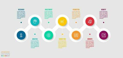 modello di infografica aziendale grafico cronologico. vettore