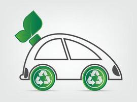 ecologia e concetto di auto ambientale vettore