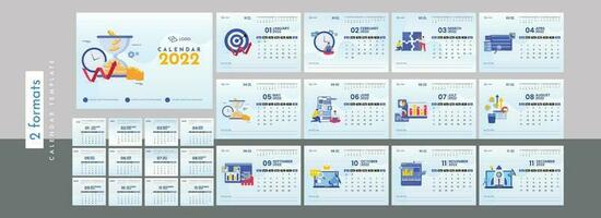 annuale scrivania calendario design. vettore