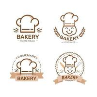 etichetta alimentare panetteria dolce panetteria dessert dolci negozio modello di progettazione vettore