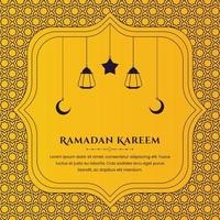 felice ramadan kareem saluto sfondo modello vettore gratuito