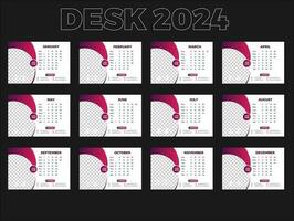 scrivania calendario design modello 20244 vettore
