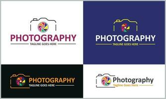 fotografia attività commerciale logo design modello vettore