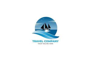 semplice viaggio logo design illustrazione vettore