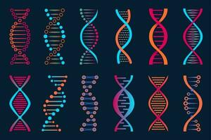 dna icona, genoma cromosoma astratto simbolo vettore