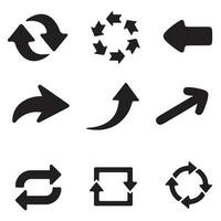icona freccia forma nero su bianca sfondo silhouette vettore illustrazione design
