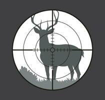 cervo obbiettivo, a caccia sport fucile scopo con animale vettore