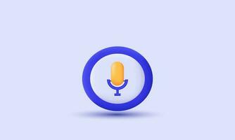 illustrazione creativo 3d icona Podcast trasmissione webcast segreteria telefonica cartello simboli isolato su sfondo vettore