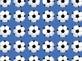 calcio palle modello vettore illustrazione isolato su orizzontale blu sfondo. semplice piatto gli sport a tema disegno.