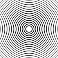 concentrico cerchio elementi, distanziati concentrico cerchio, anelli suono onda, linea nel un' cerchio concetto, nero circolare modello. radar schermo concentrico cerchio elementi. vettore