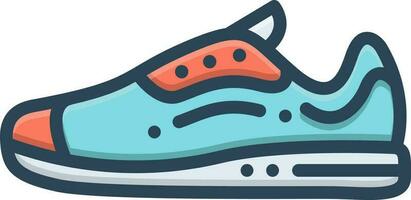colore icona per scarpe da ginnastica vettore