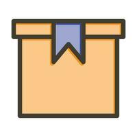scatola vettore di spessore linea pieno colori icona design