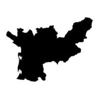 lezhe contea carta geografica, amministrativo suddivisioni di Albania. vettore illustrazione.