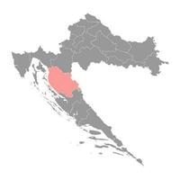 lika senj contea carta geografica, suddivisioni di Croazia. vettore illustrazione.