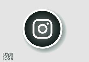 instagram logo. instagram sociale media icona logotipo. instagram piatto icona modello nero colore modificabile. instagram piatto icona simbolo vettore