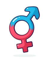 cartone animato illustrazione di transgender simbolo vettore