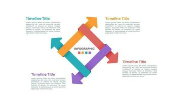 Infografica 4 freccia opzioni. vettore illustrazione.