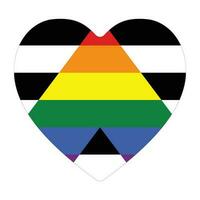 dritto alleato orgoglio bandiera. LGBTQ bandiera. vettore