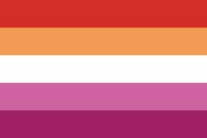 lesbica orgoglio bandiera. lgbt simbolo vettore
