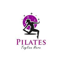 pilates vettore illustrazione logo design