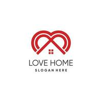 amore Casa logo design vettore con moderno unico stile