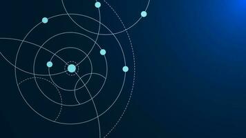 geometrico circuito puntini e Linee connessione per comunicazione tecnologia e sociale Rete concetto sfondo. vettore illustrazione.