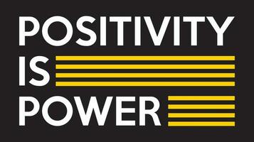 positività è potenza. ispirazione citazione design per maglietta. vettore