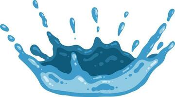fresco blu acqua spruzzo elemento illustrazione impostato vettore