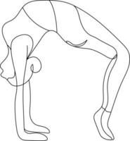 ruota posa yoga illustrazione vettore