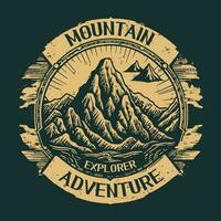 montagna avventura logo illustrazione modello design vettore