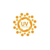 uv protezione logo solare crema luce del sole crema solare vettore