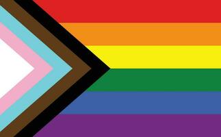 progresso orgoglio bandiera. progresso orgoglio arcobaleno bandiere. simbolo di il lgbt Comunità. vettore