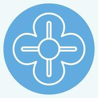 icona papavero. relazionato per fiori simbolo. blu occhi stile. semplice design modificabile. semplice illustrazione vettore